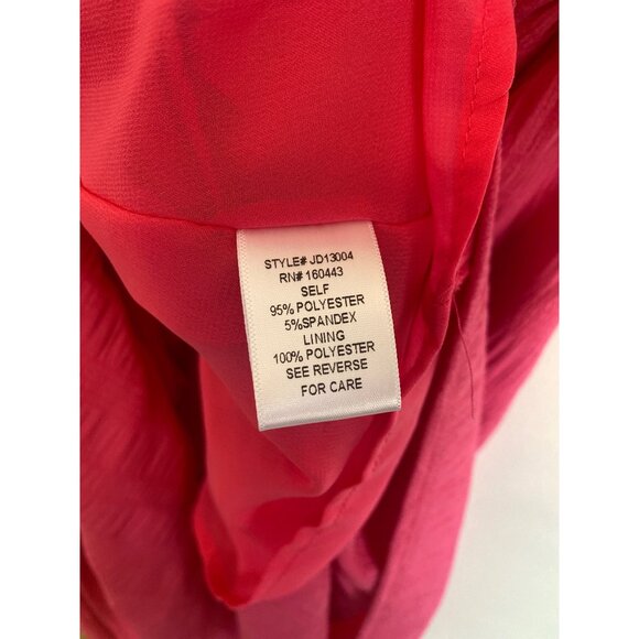 NWT Pink Puff Sleeve Maxi Dress by J. NNA Smocked Bodice Square Neck Size L - Picture 8 of 8